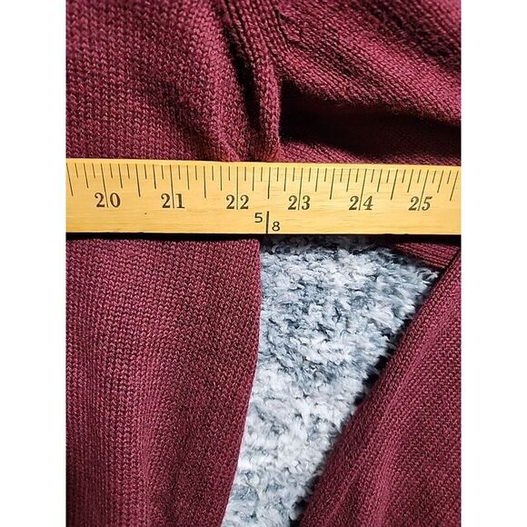 J Crew Sweater Mens‎ Large Maroon 1/4 Zip Pullover Cotton Knit Minimal Basic - Picture 8 of 16
